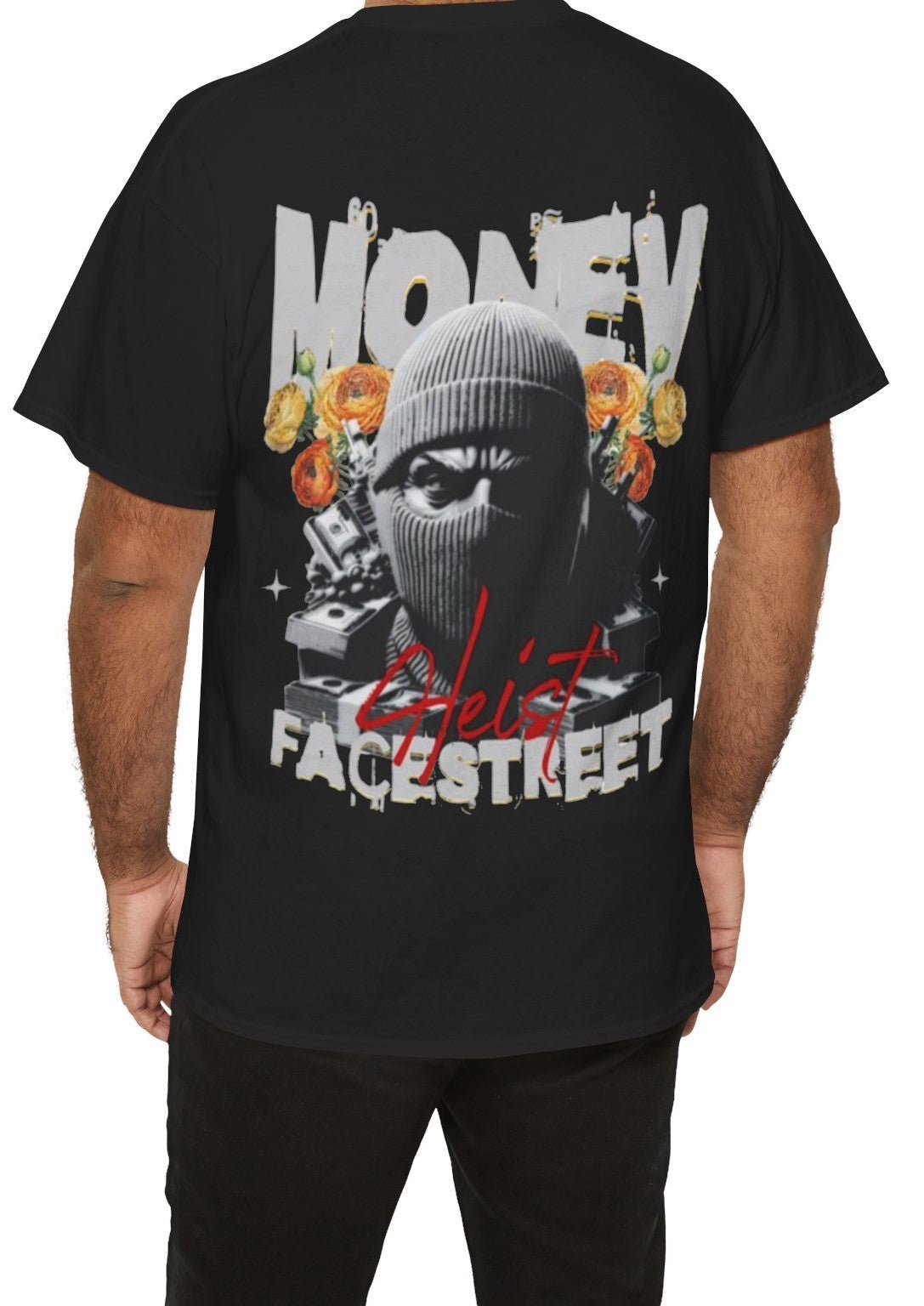 Stacked & Masked Black Tee - FacestreetStacked & Masked Black TeeFacestreet