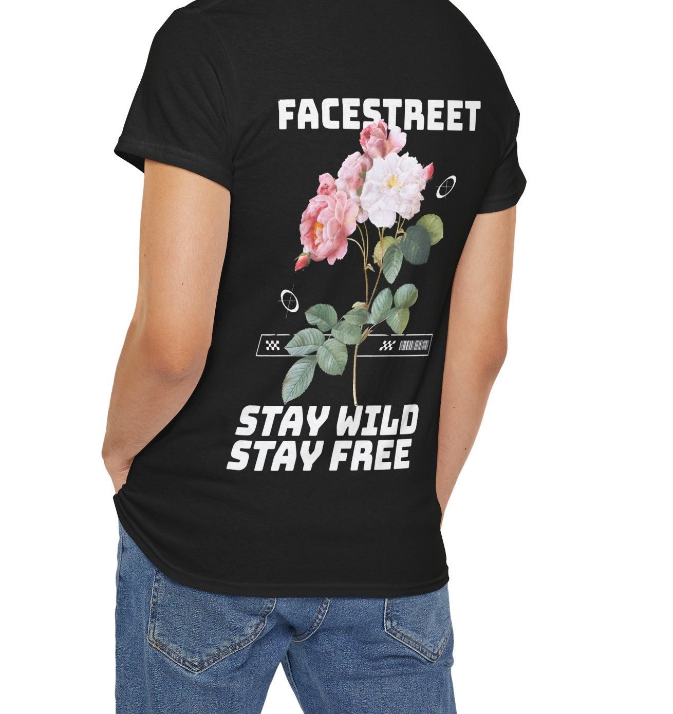 Street Blossom Black Tee - FacestreetStreet Blossom Black TeeFacestreet