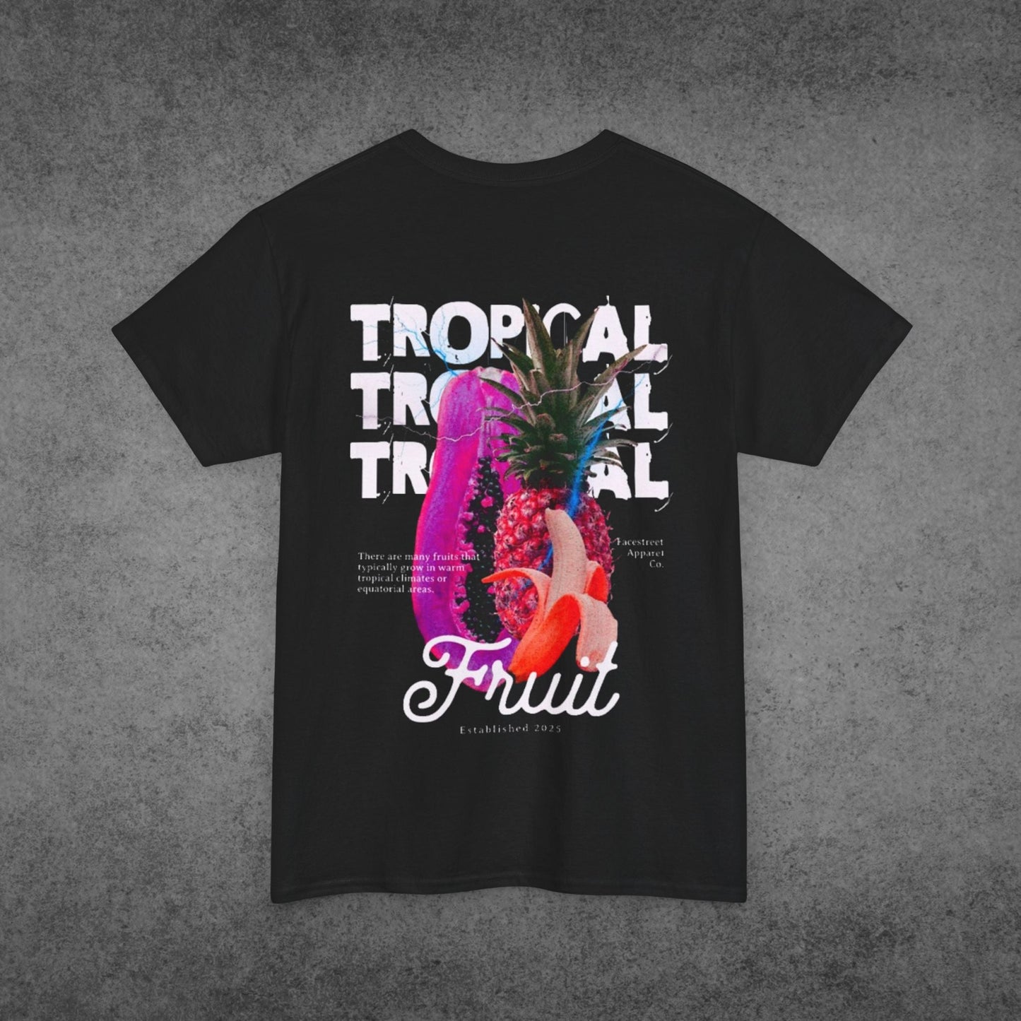 Tropical Fruit Black Tee - FacestreetTropical Fruit Black TeeFacestreet