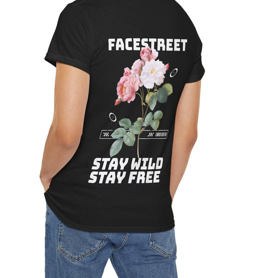 Street Blossom Black Tee - FacestreetStreet Blossom Black TeeFacestreet